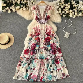 Mary Floral Midi Dress