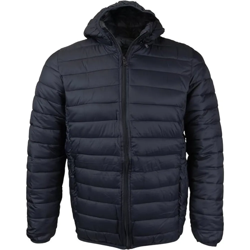 Maximos Men's Coat Slim Fit Lightweight Zip Insulated Puffer Hooded Jacket