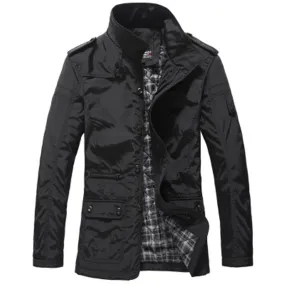 Men's Casual Autumn / Spring Overcoat