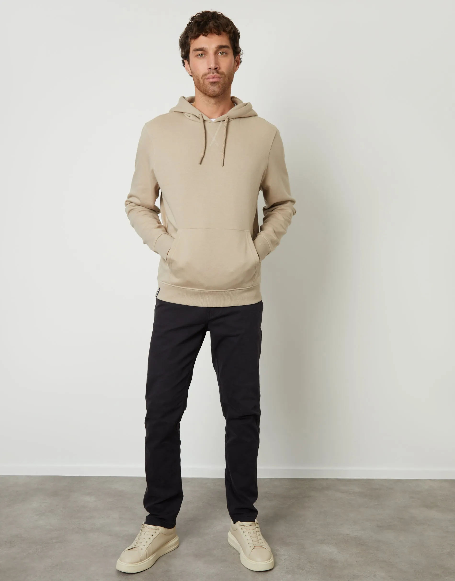 Men's Stone Mock T-Shirt Pullover Hoodie