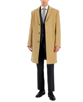 Michael Kors Mens Classic fit Overcoat Coat 42 S Beige Solid