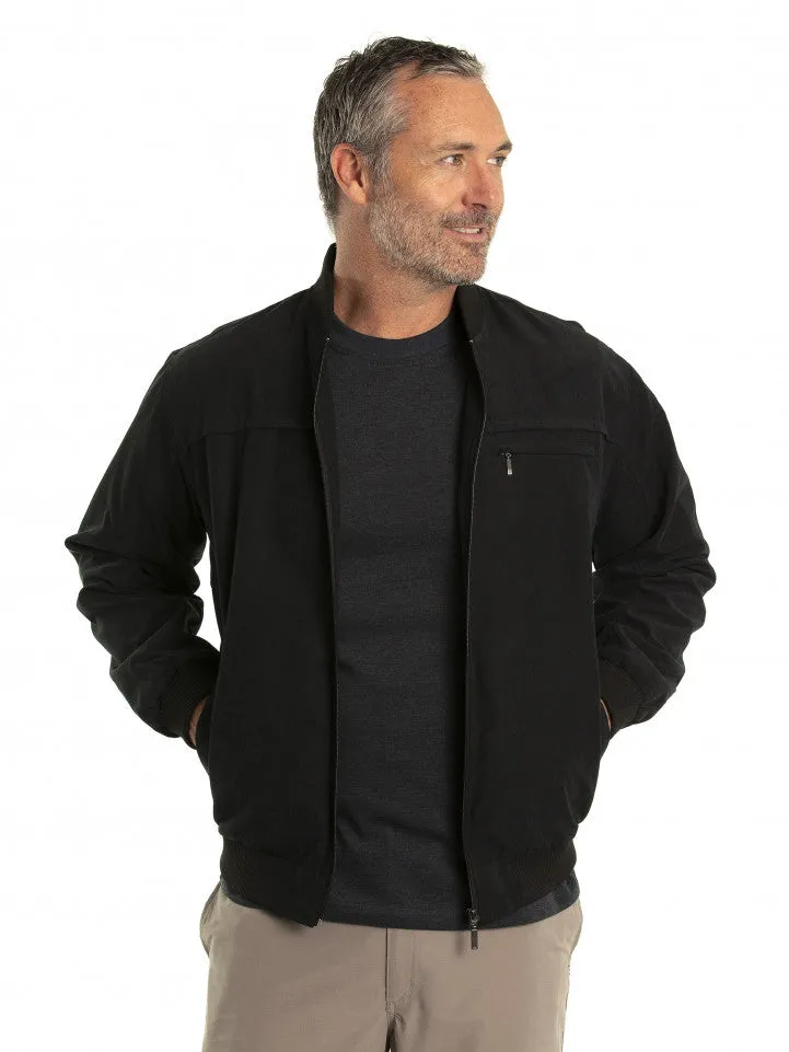 Microfibre Bomber Jacket | Black