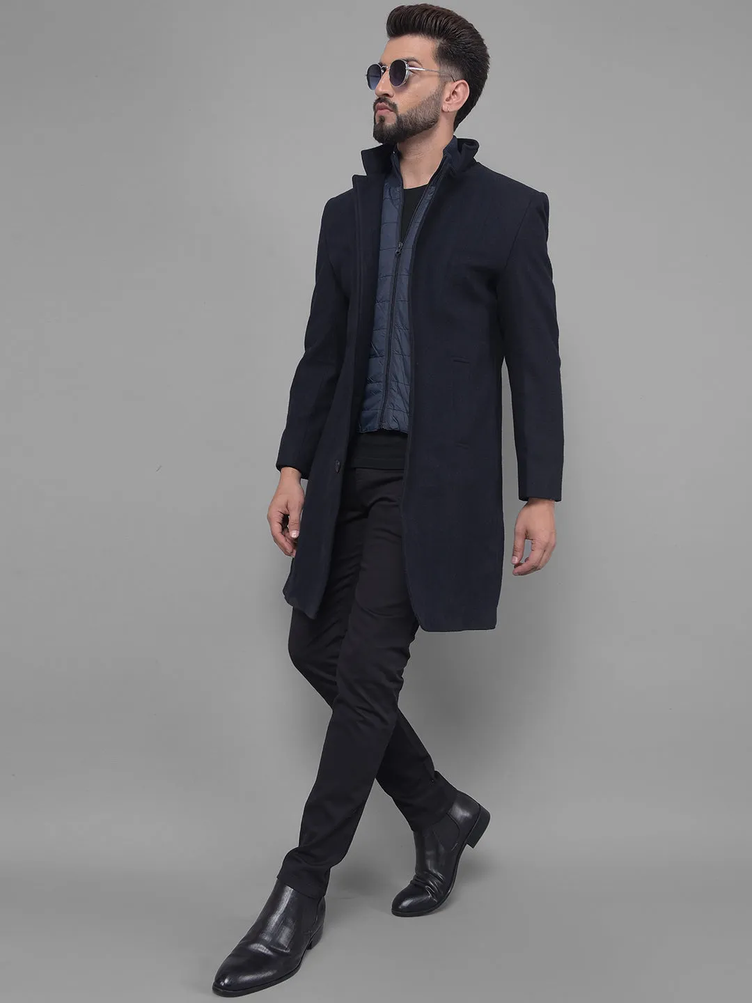 Navy Blue Overcoat