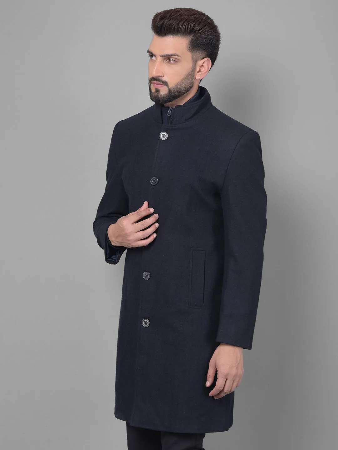 Navy Blue Overcoat