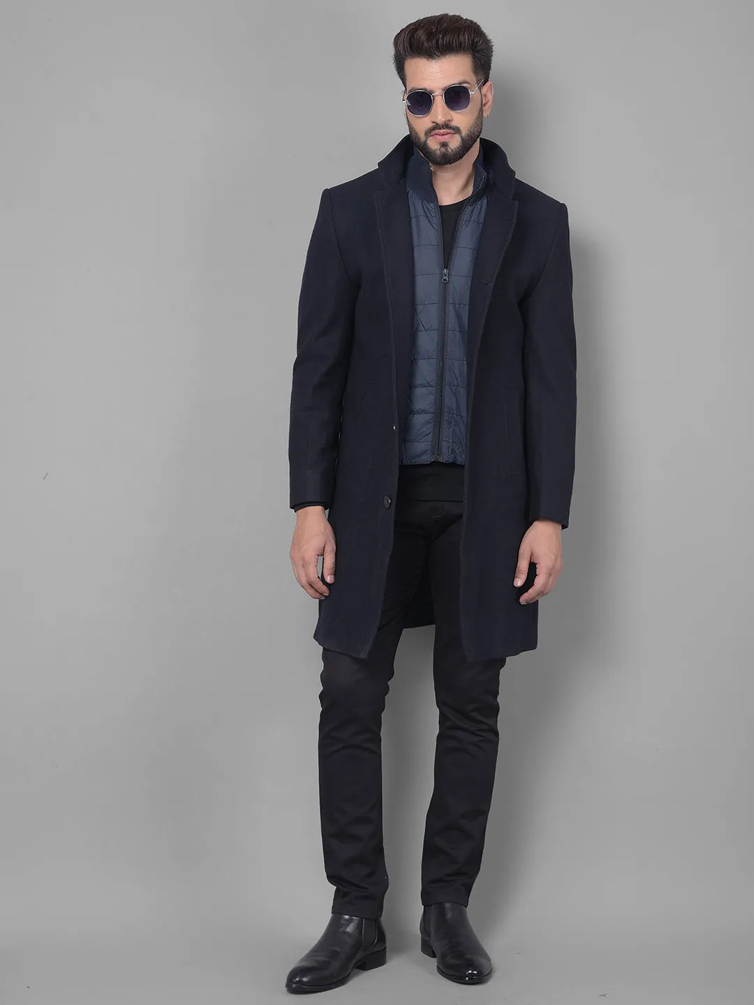Navy Blue Overcoat