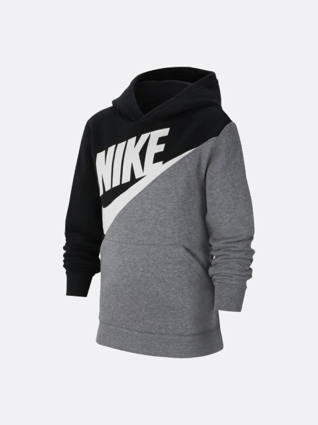 Nike - Boy - Amplify Pullover Hoodie - Black/Carbon Heather/White
