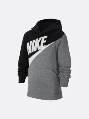 Nike - Boy - Amplify Pullover Hoodie - Black/Carbon Heather/White