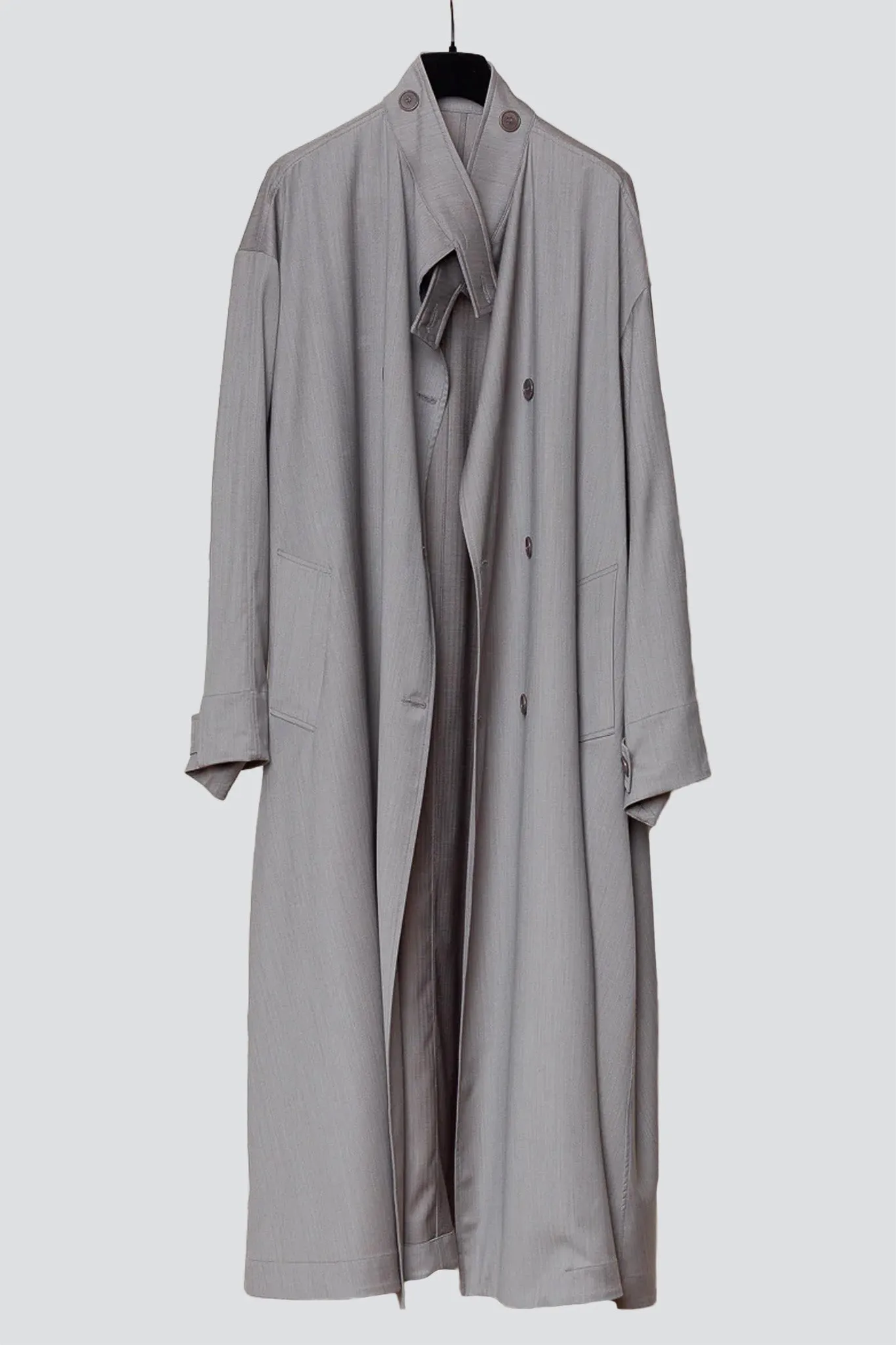 No.65 Grey Rainsystem Summer Wool Oversized Coat