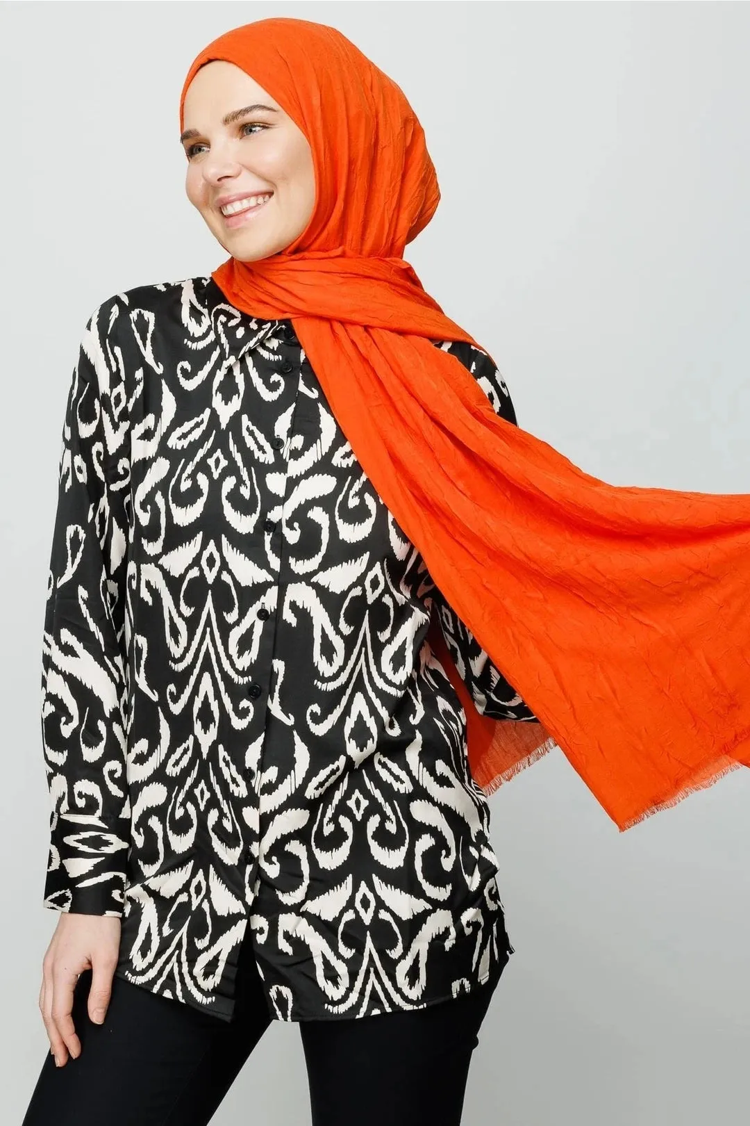 Orange Bamboo Hijab