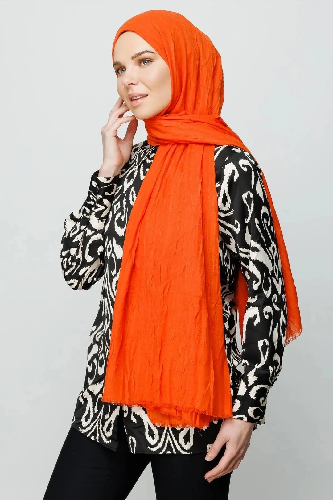 Orange Bamboo Hijab