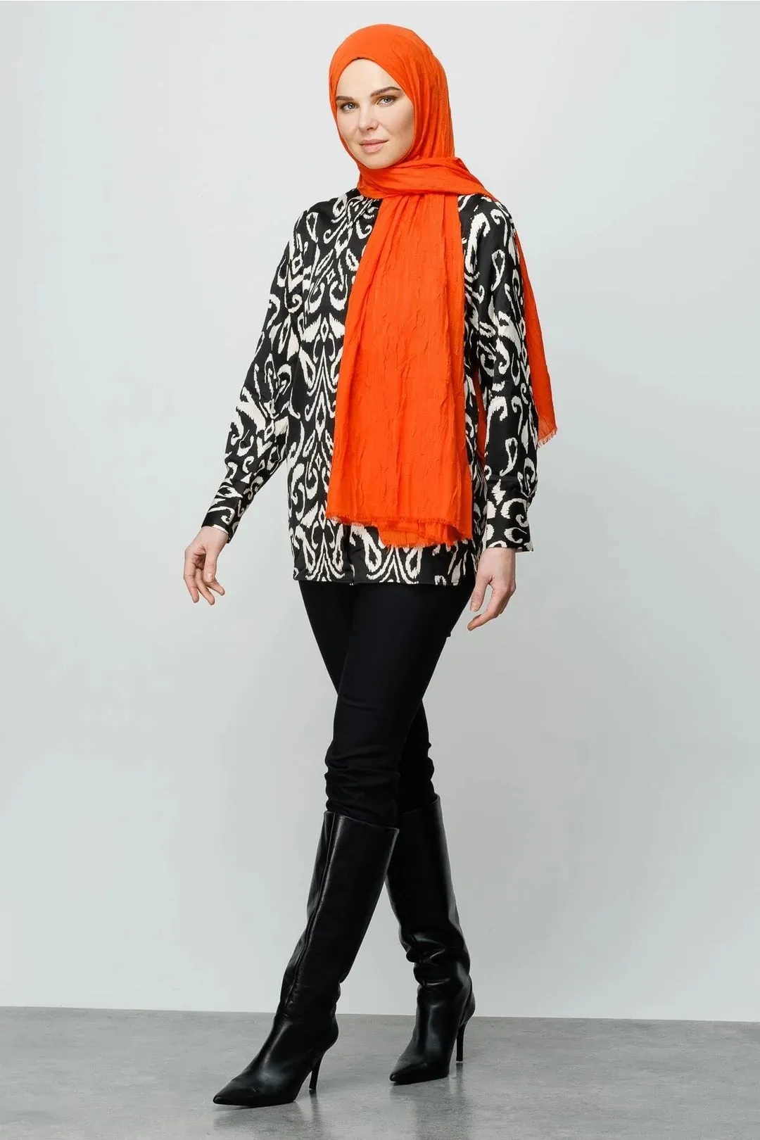 Orange Bamboo Hijab