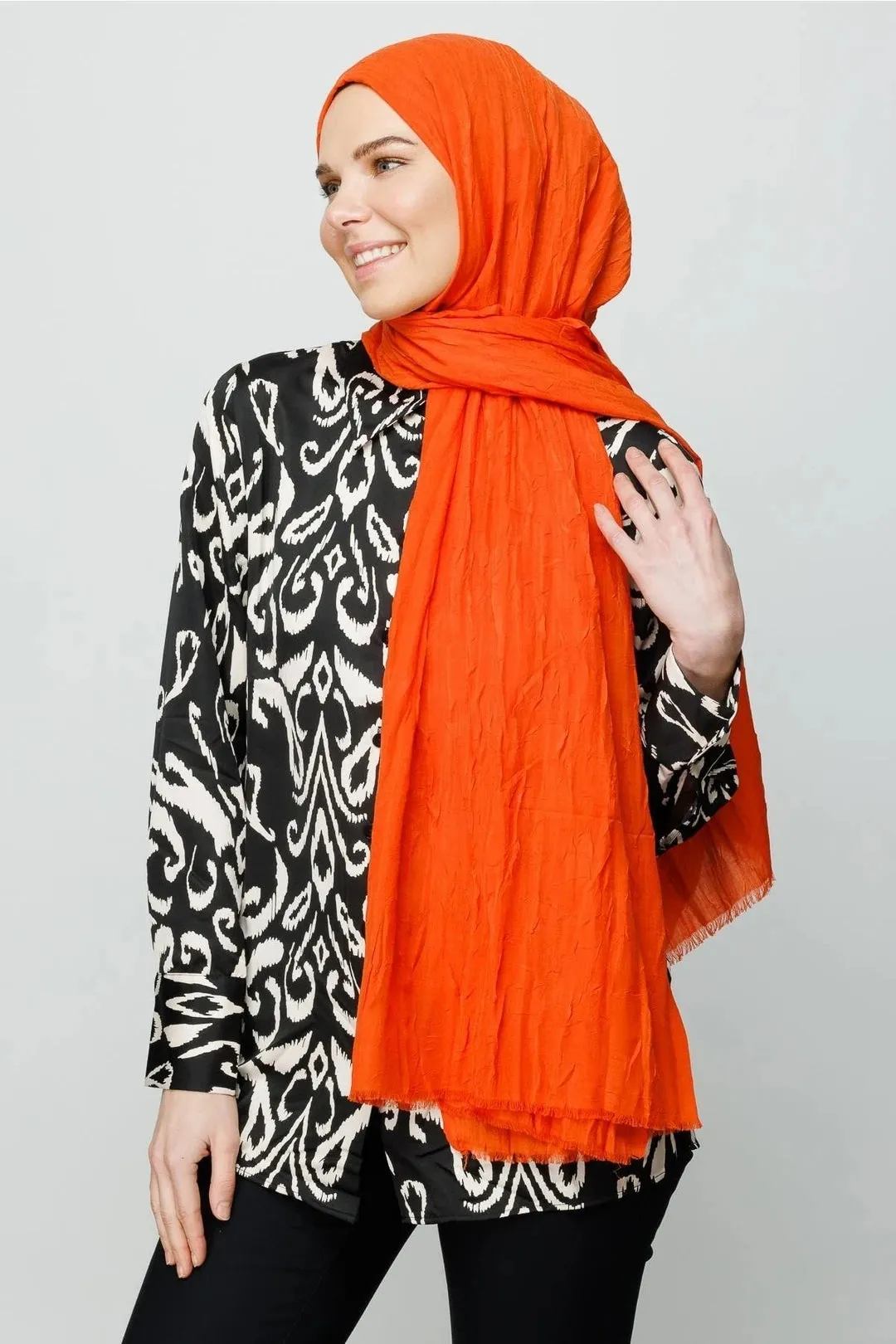 Orange Bamboo Hijab