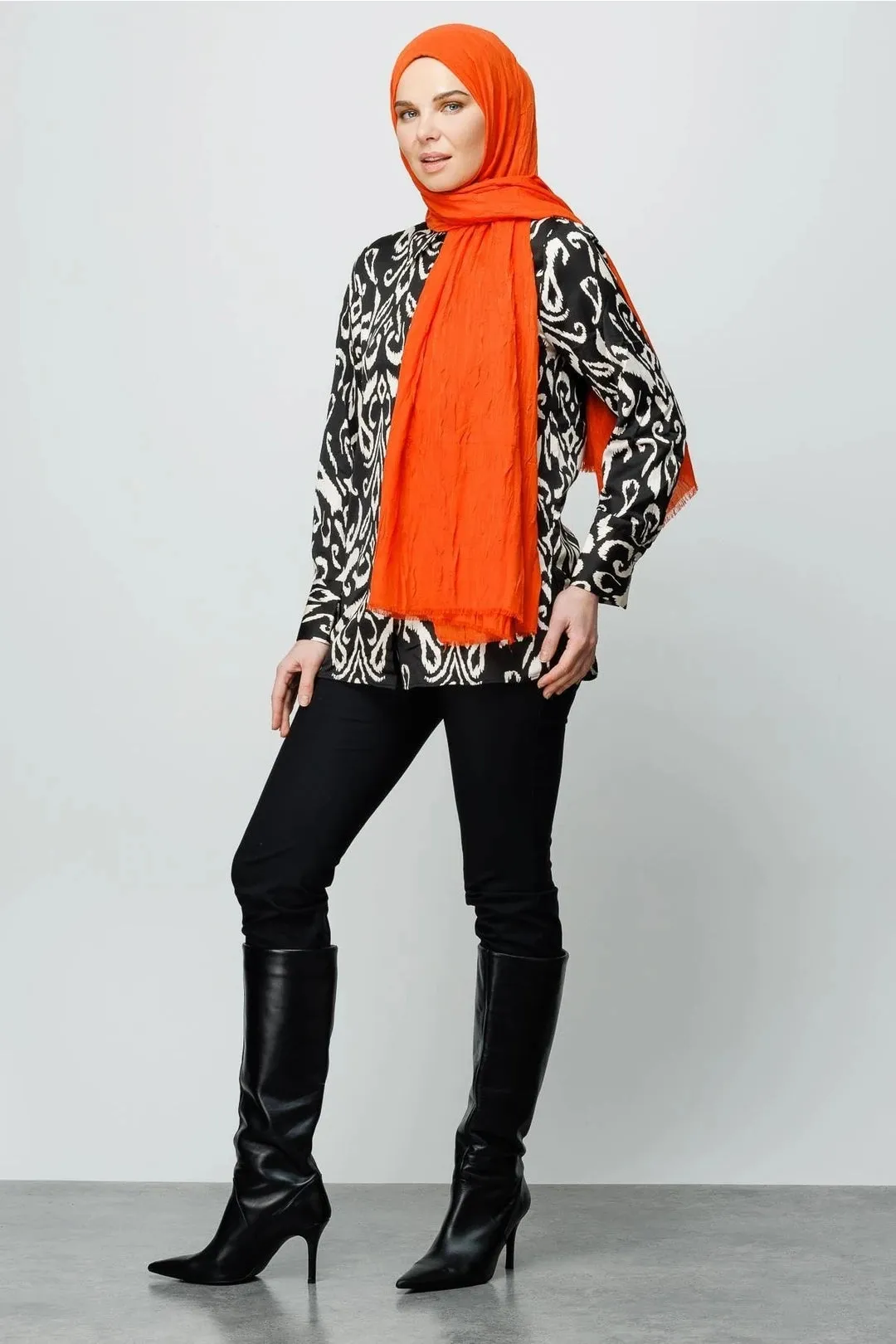 Orange Bamboo Hijab