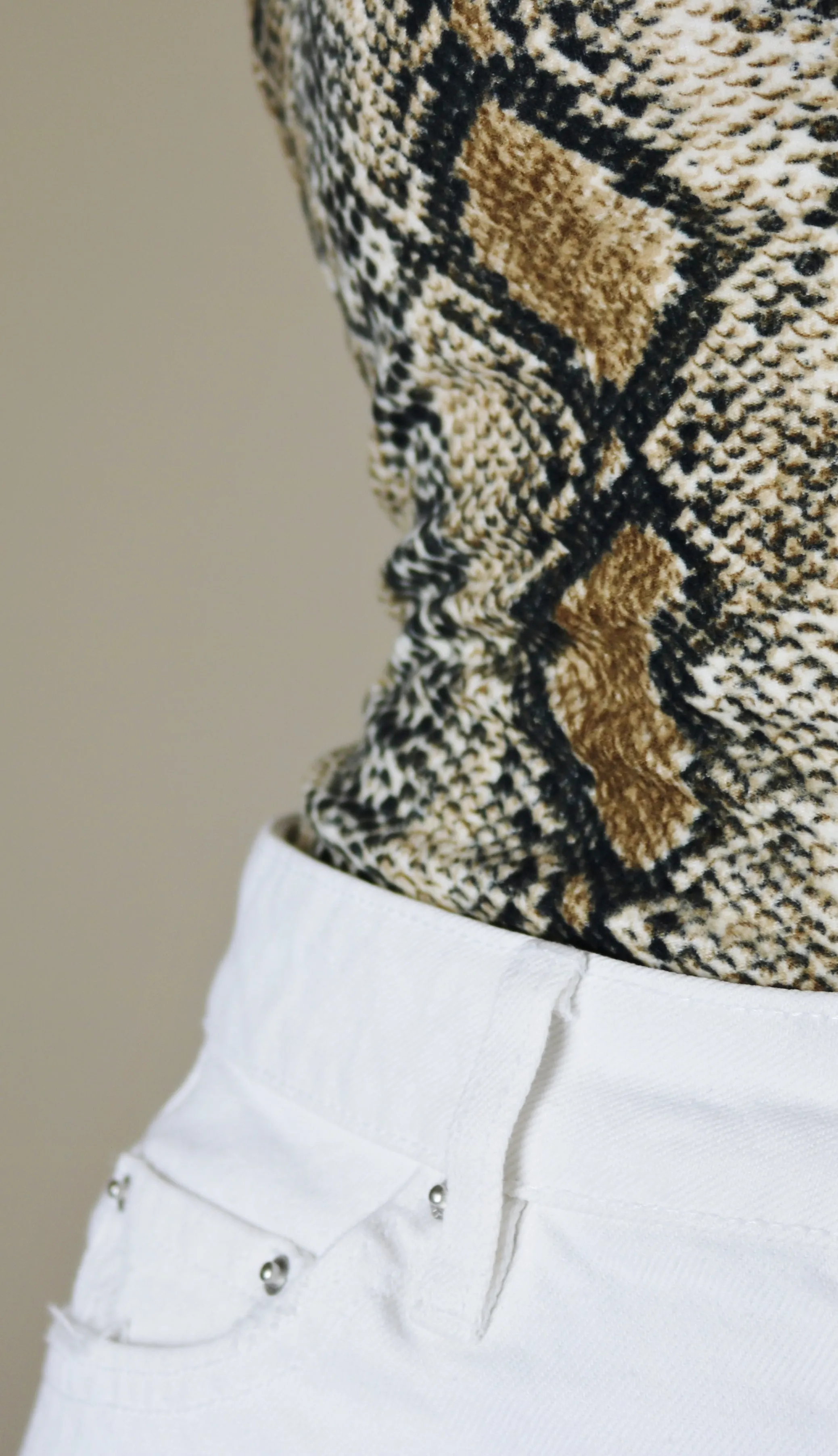 "CICELY" SNAKESKIN BODYSUIT