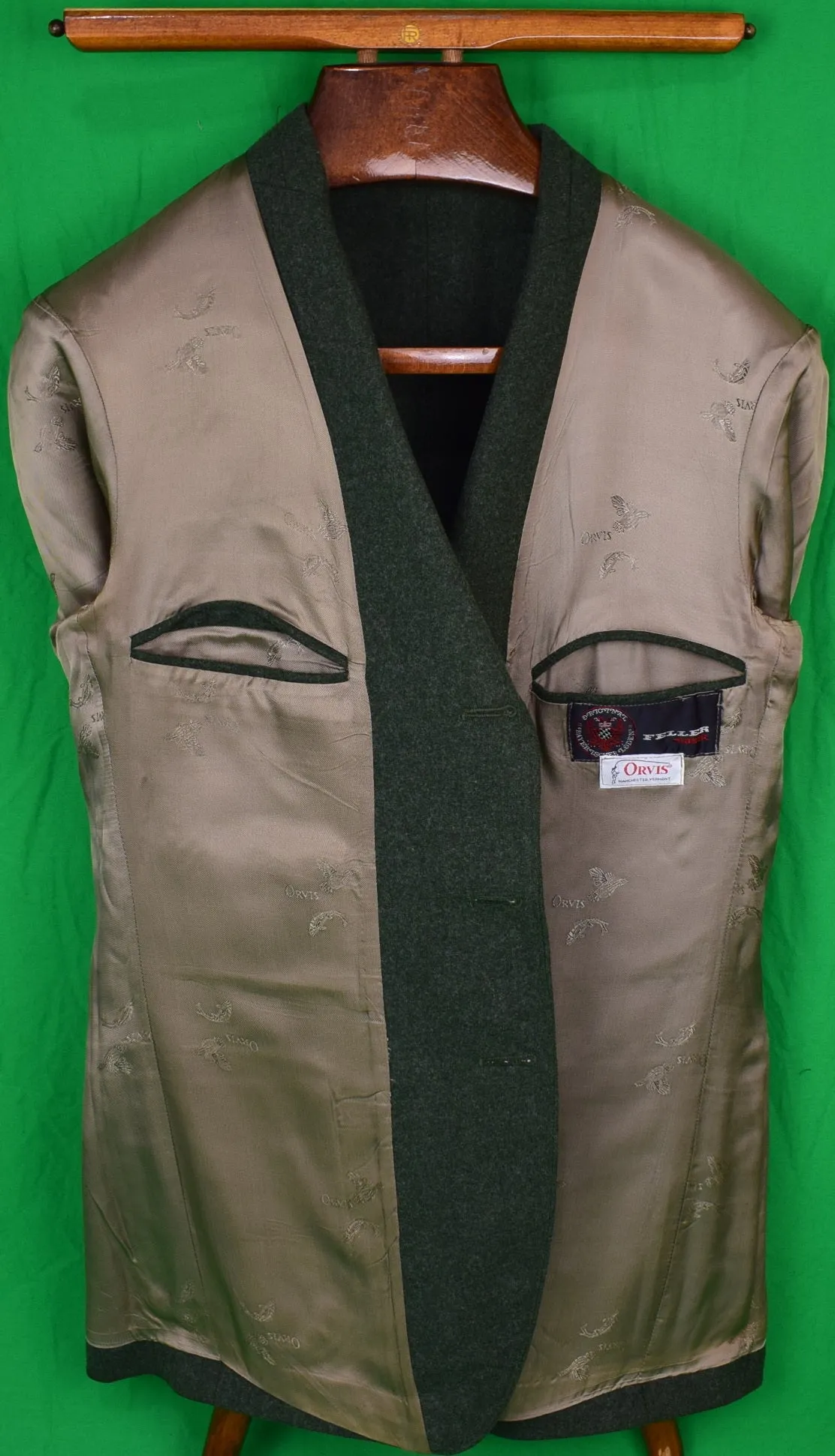 "Orvis x Bayerischer Loden Green Sport Coat Made In England" Sz 44R