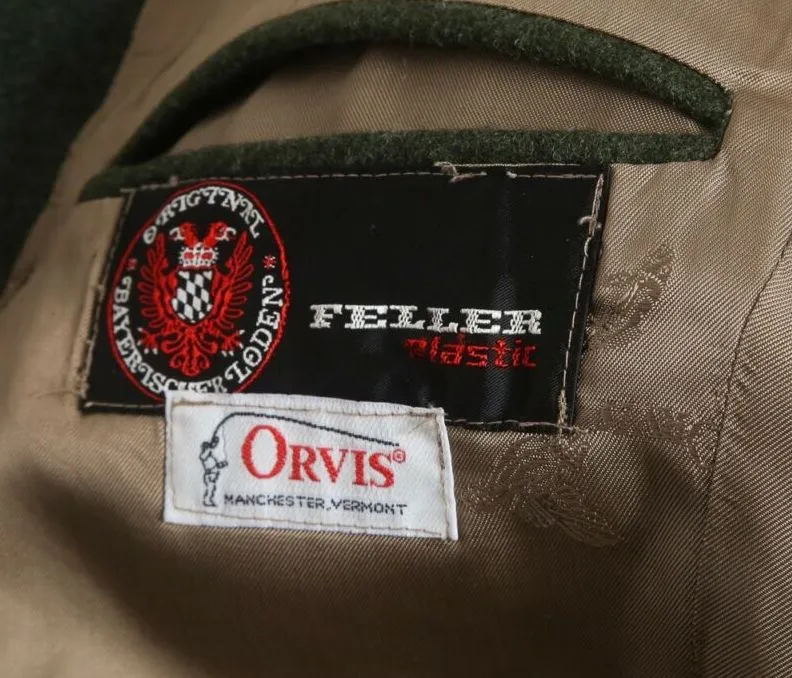 "Orvis x Bayerischer Loden Green Sport Coat Made In England" Sz 44R