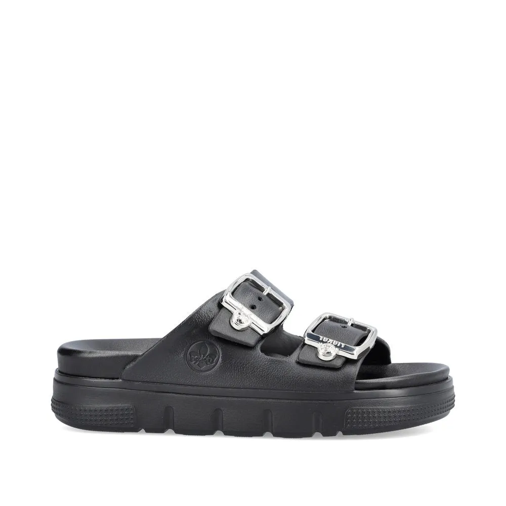 Rieker Ladies EVA Buckle Trim Slip On Sandal