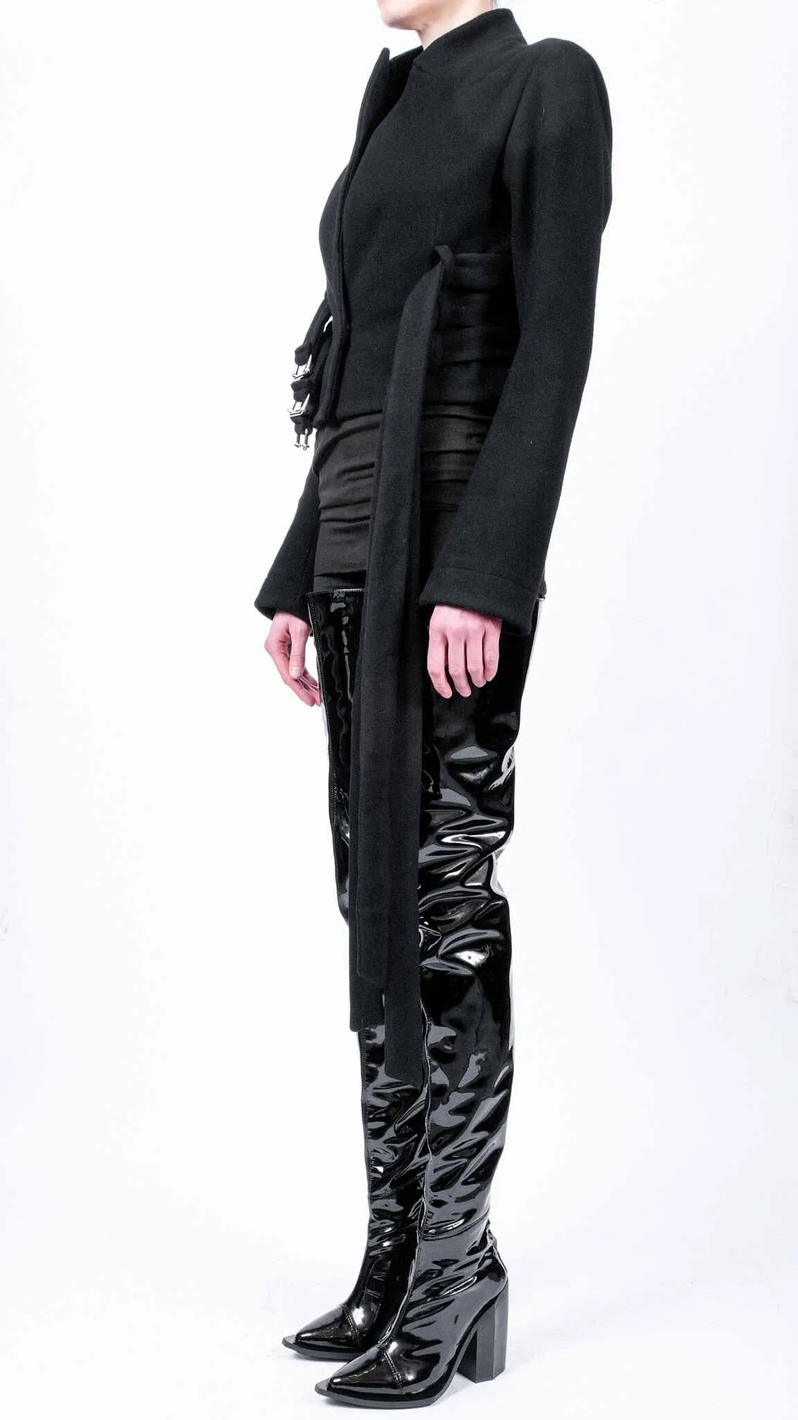 Short Coat with 3 Belts