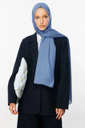 Sky Blue Bamboo Jacquard Hijab