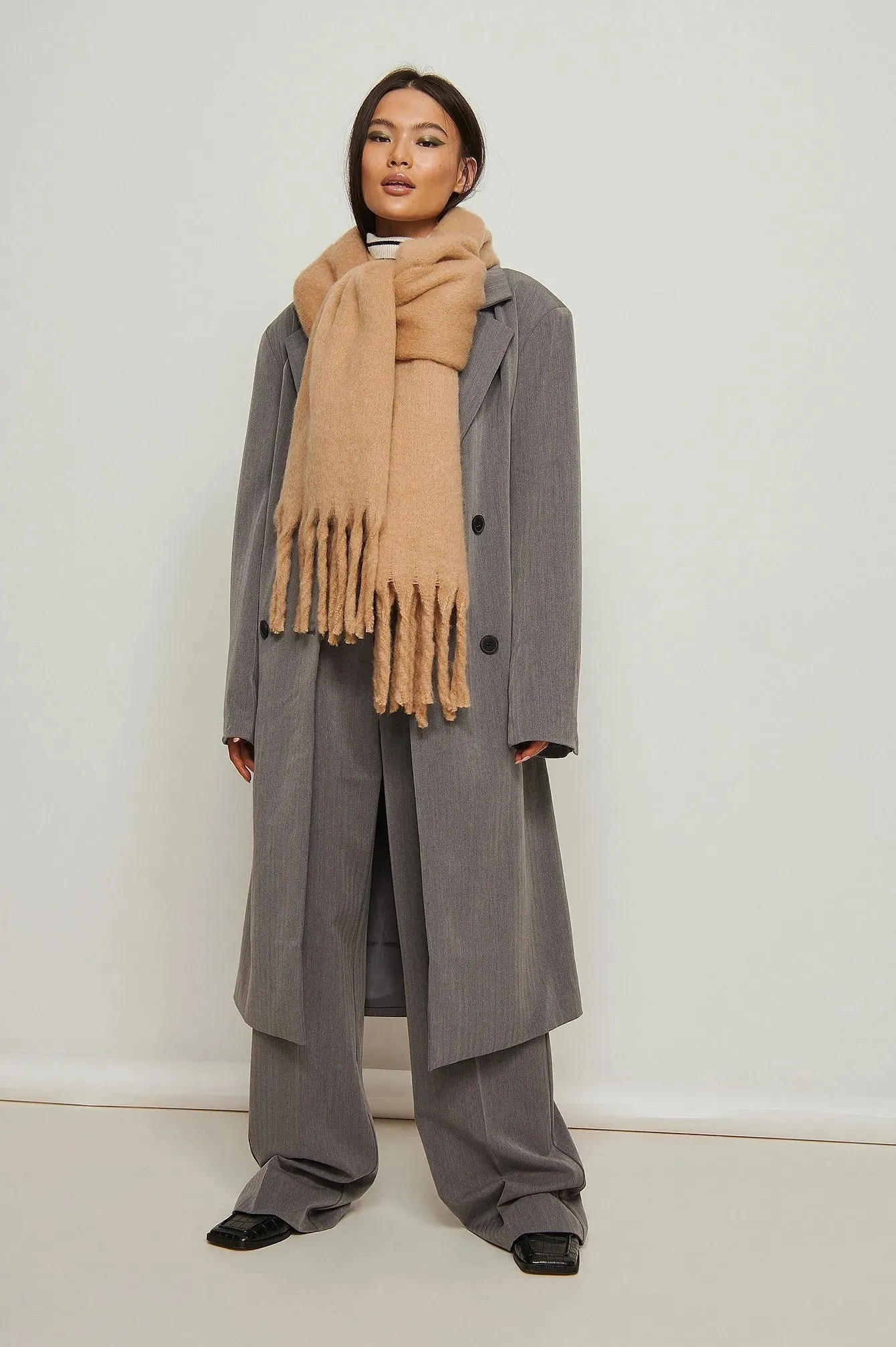 Soft Braided Tassle Scarf