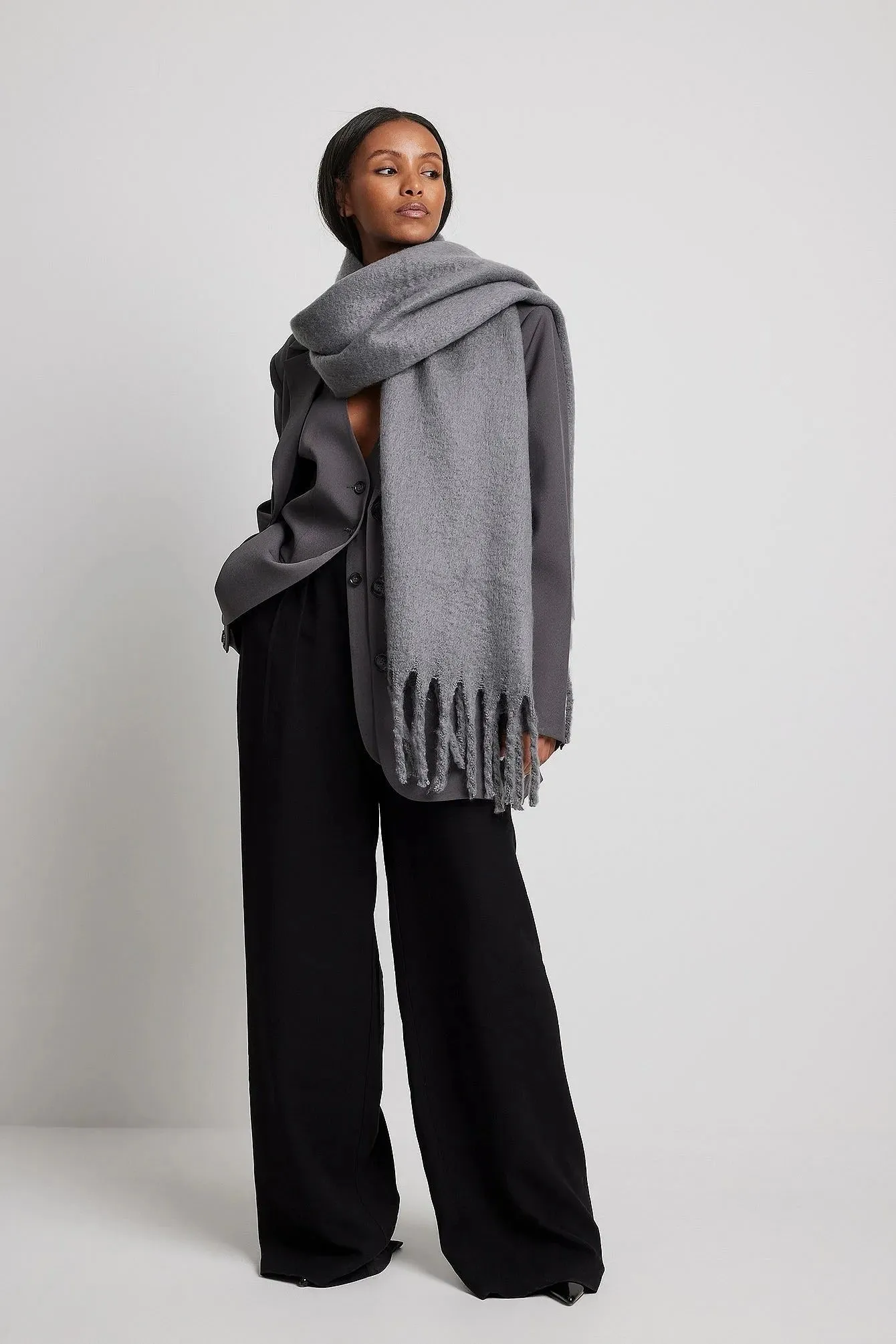 Soft Braided Tassle Scarf