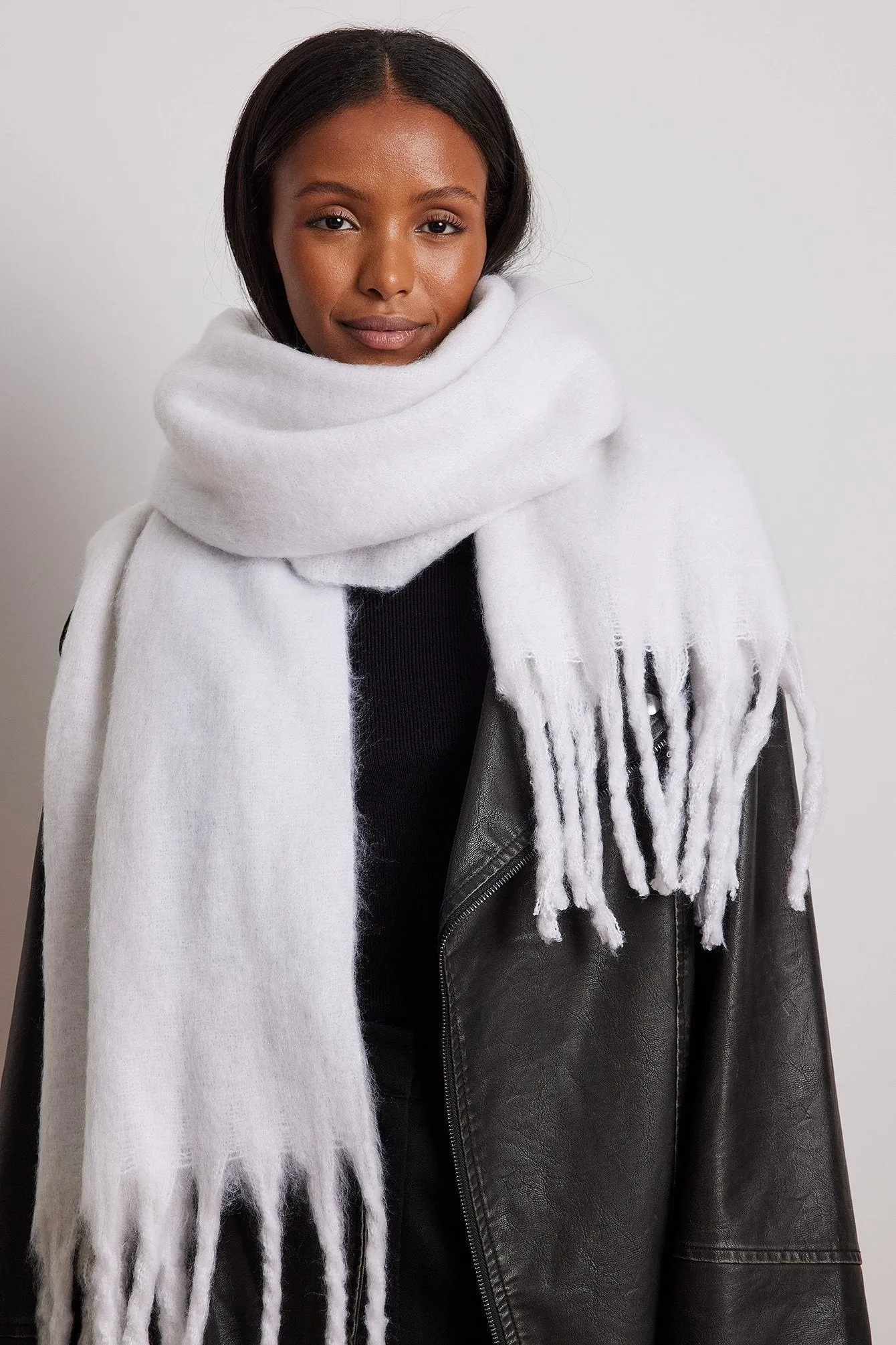 Soft Braided Tassle Scarf