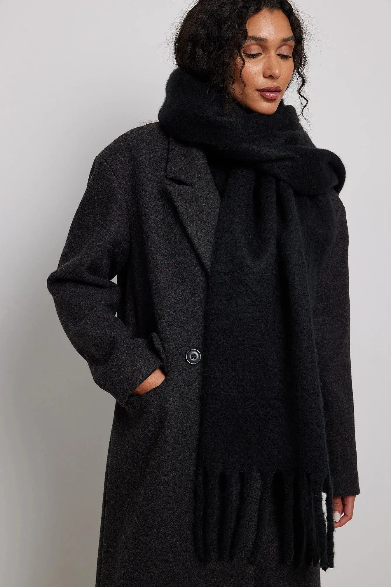 Soft Braided Tassle Scarf