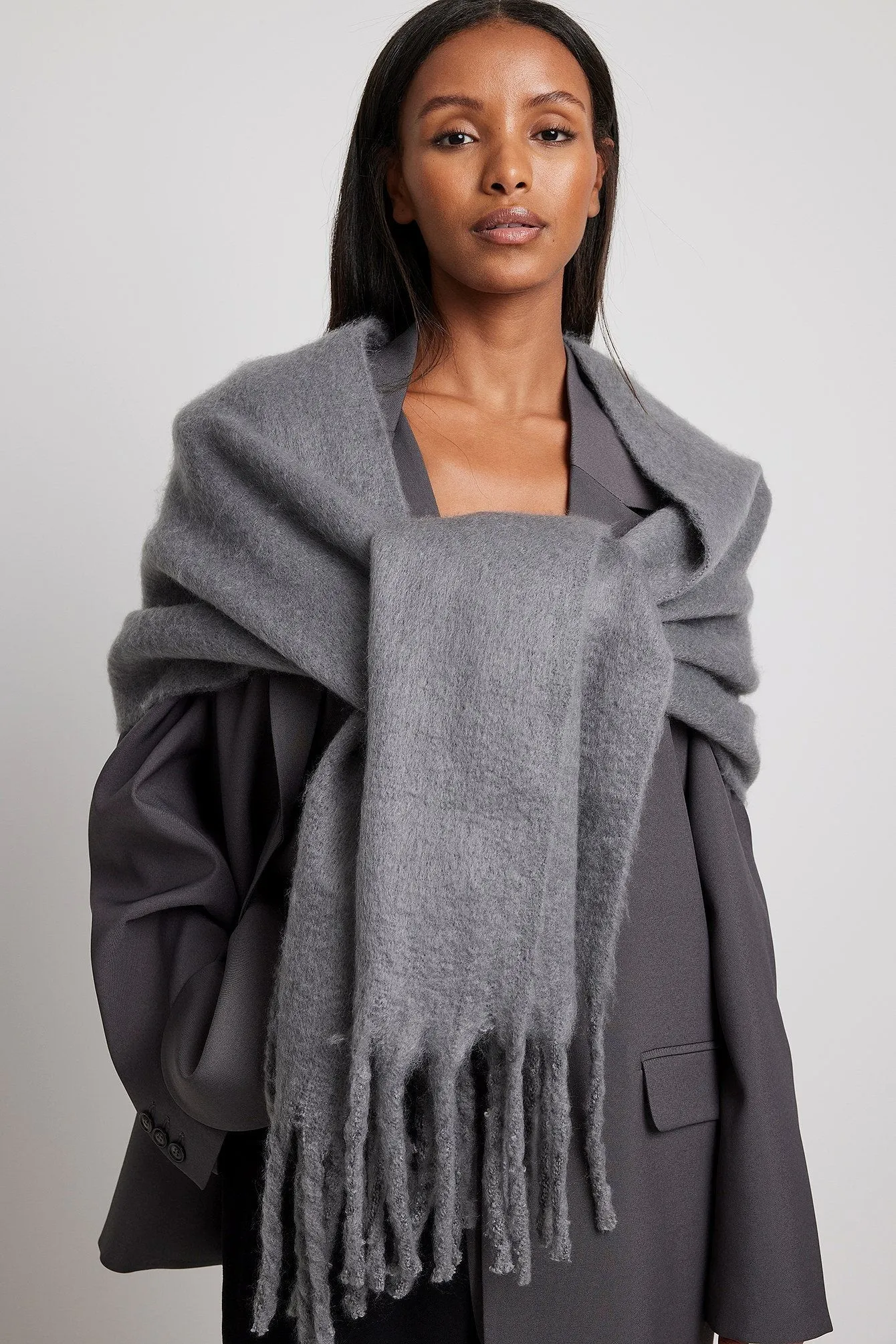 Soft Braided Tassle Scarf