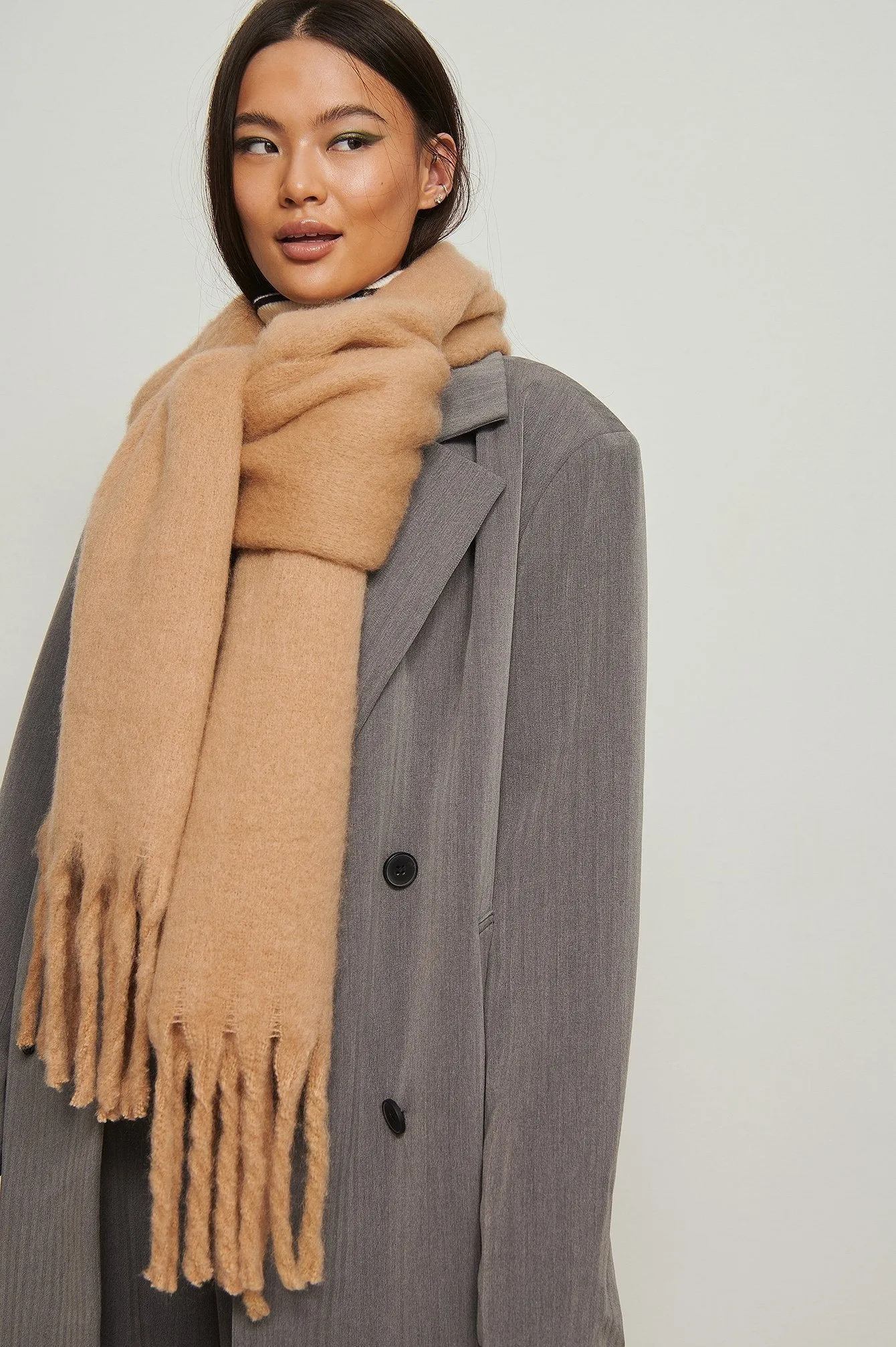 Soft Braided Tassle Scarf