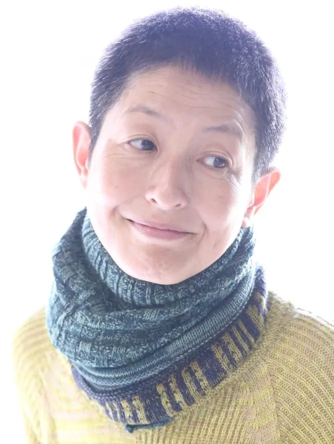Tamaki Niime Knit Ba-neck warmer-funnel hat from Hyogo, Japan