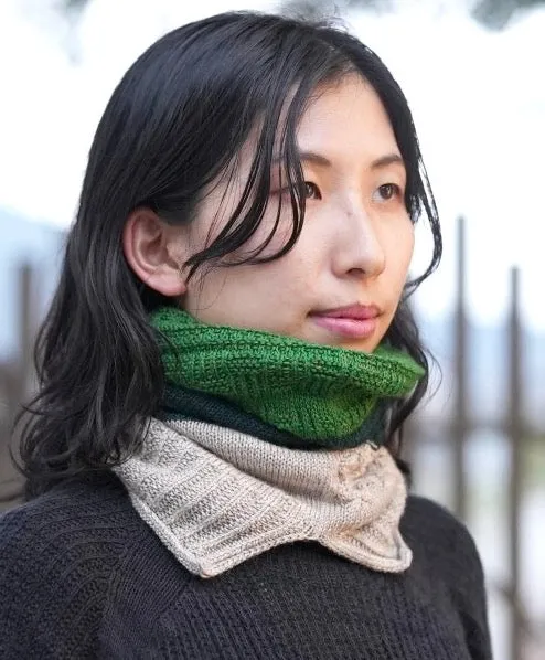 Tamaki Niime Knit Ba-neck warmer-funnel hat from Hyogo, Japan
