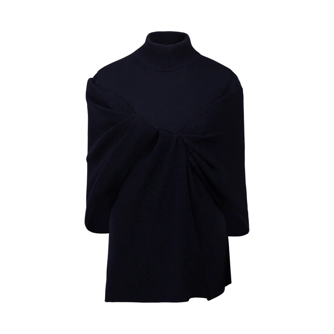 The Cosette Turtleneck Draped Sweater