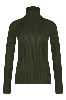 Turtleneck knitwear khaki