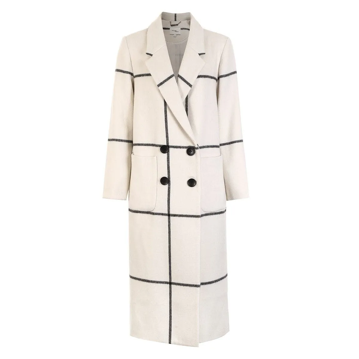 URBAN PLAID STRAIGHT TUBE OVERCOAT