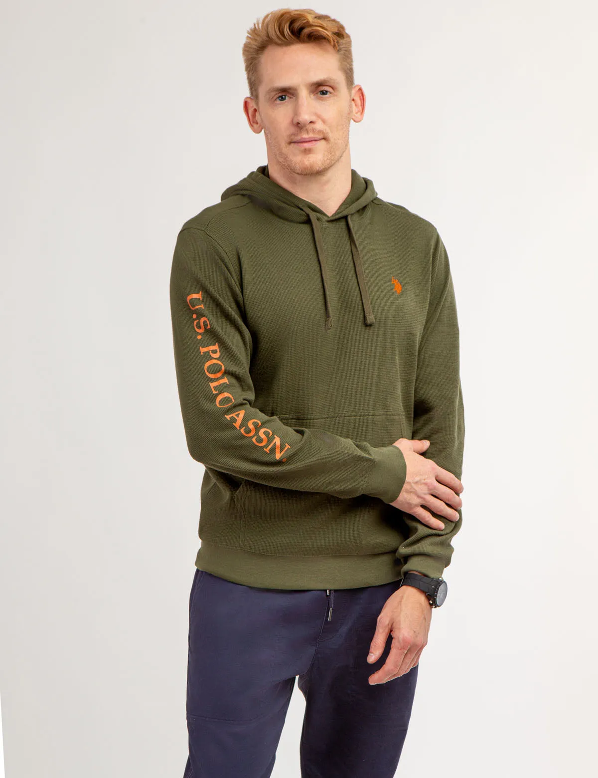 U.S. POLO ASSN. THERMAL PULLOVER HOODIE