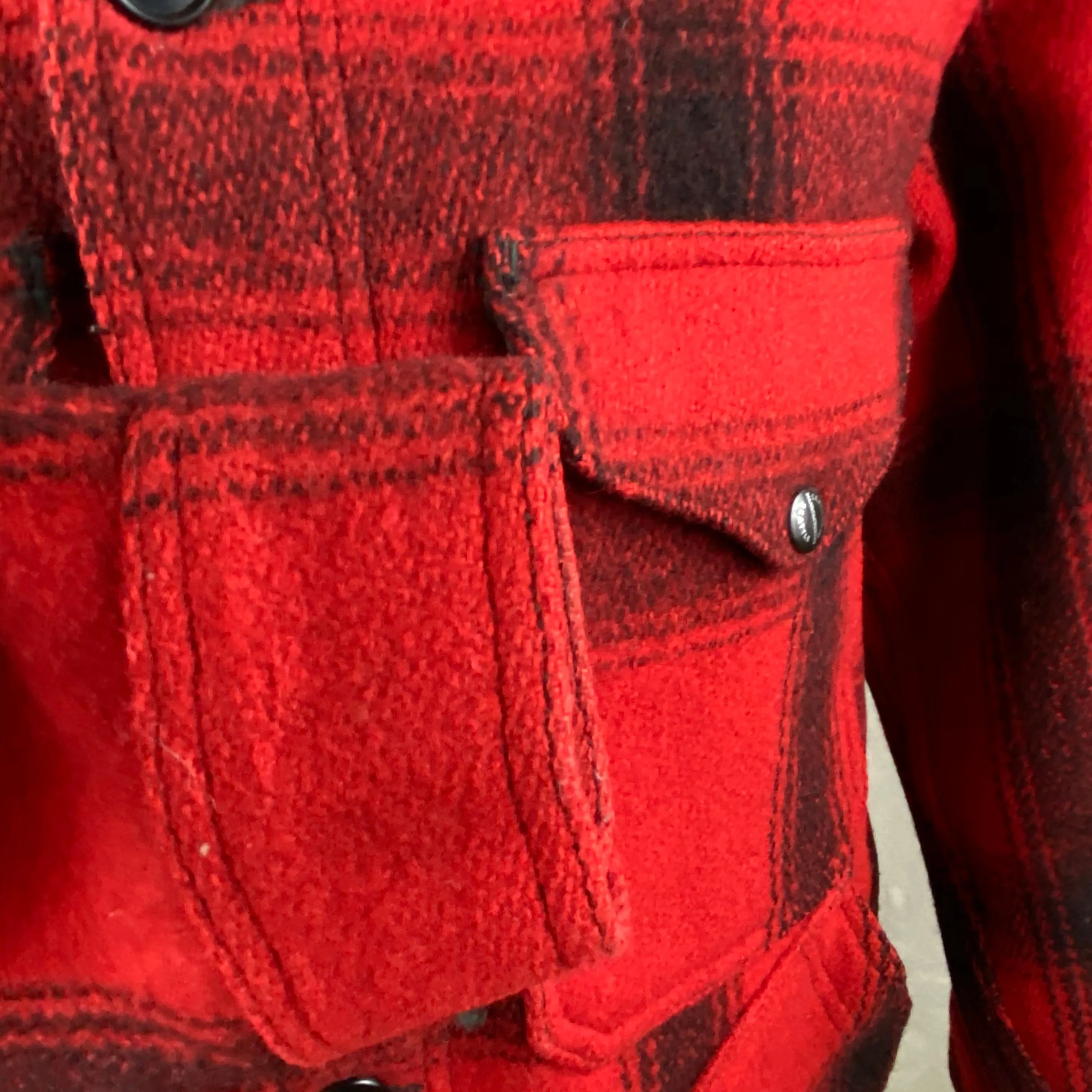Vintage Union Made 75% Red Filson Hunter Wool Coat Style 85