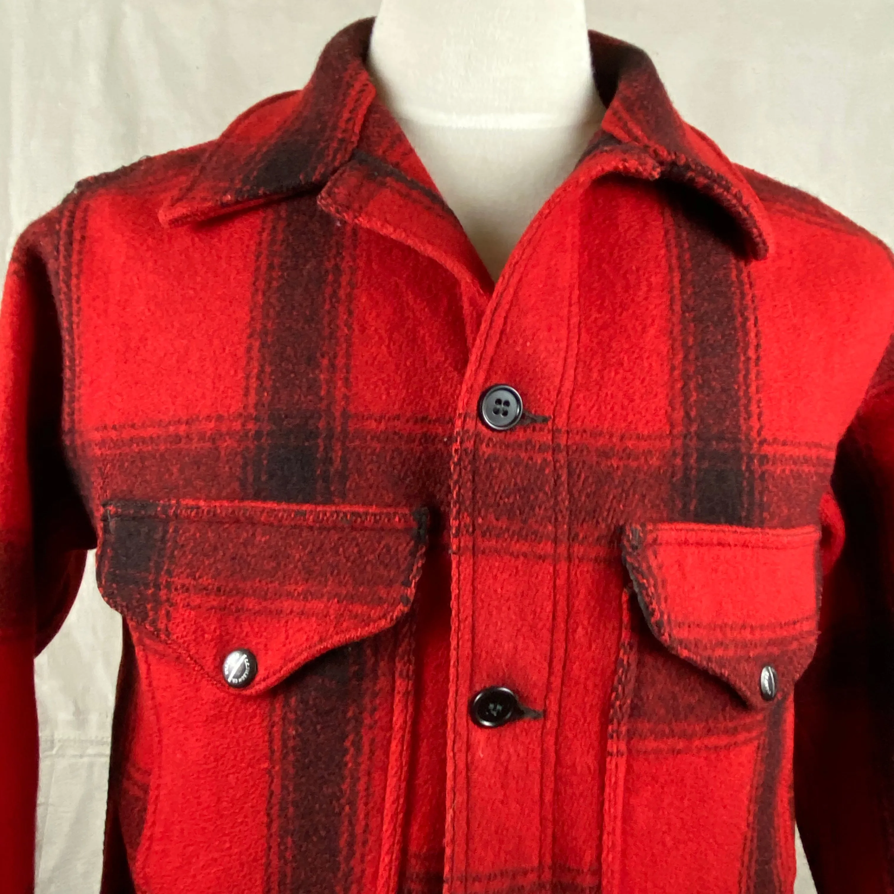 Vintage Union Made 75% Red Filson Hunter Wool Coat Style 85