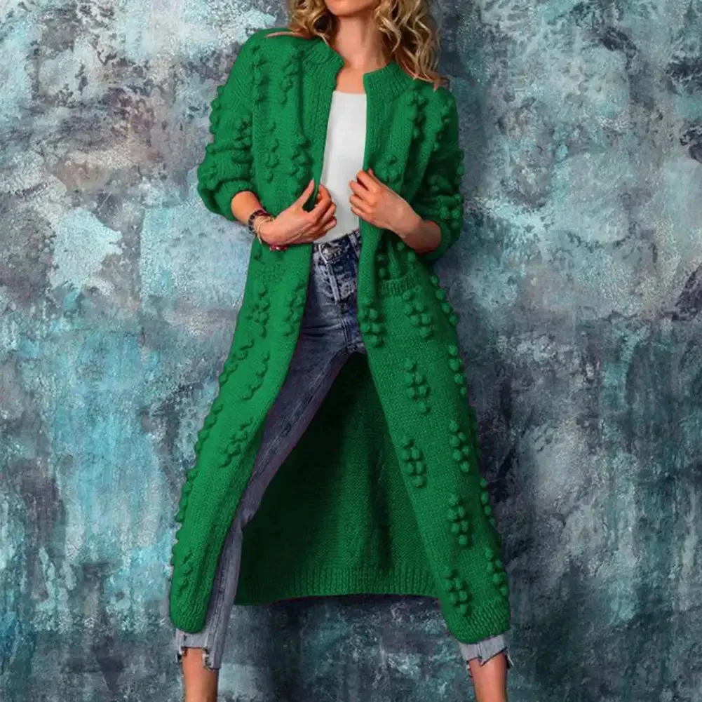 Whitley Long Knitted Cardigan Overcoat Cold Resistant
