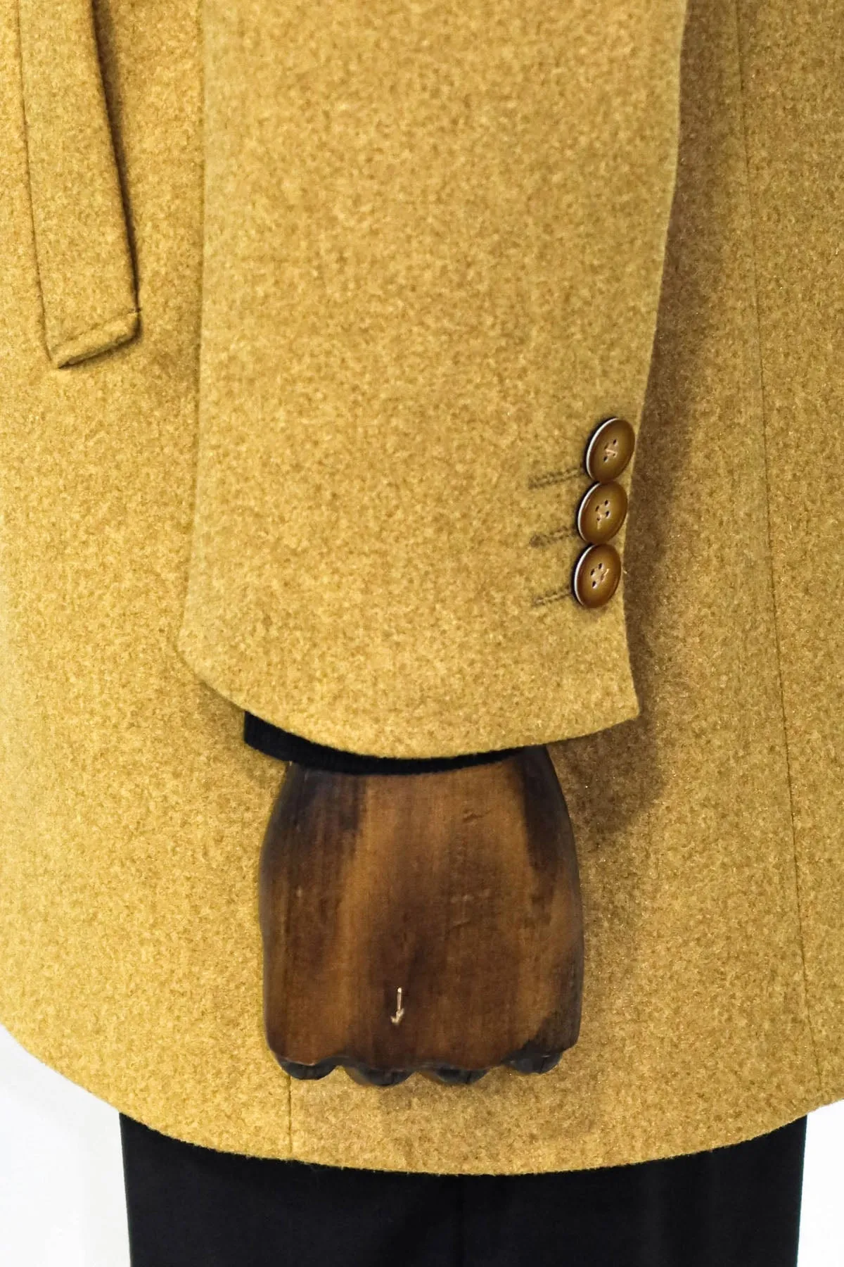 WSS Wide Lapel Wool Mustard Men Coat  - O Fallon
