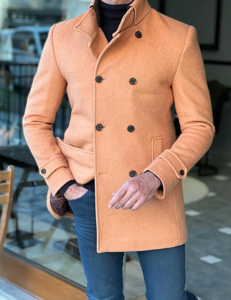 York Camel Double Breasted Coat